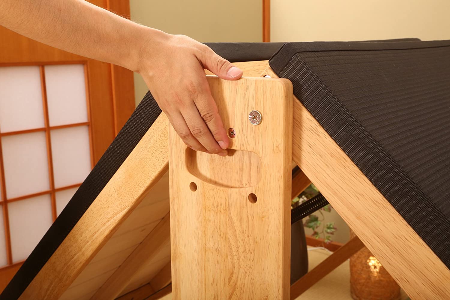中居木工 ダブル ハイタイプ 折り畳み180kg - ベッドフレーム